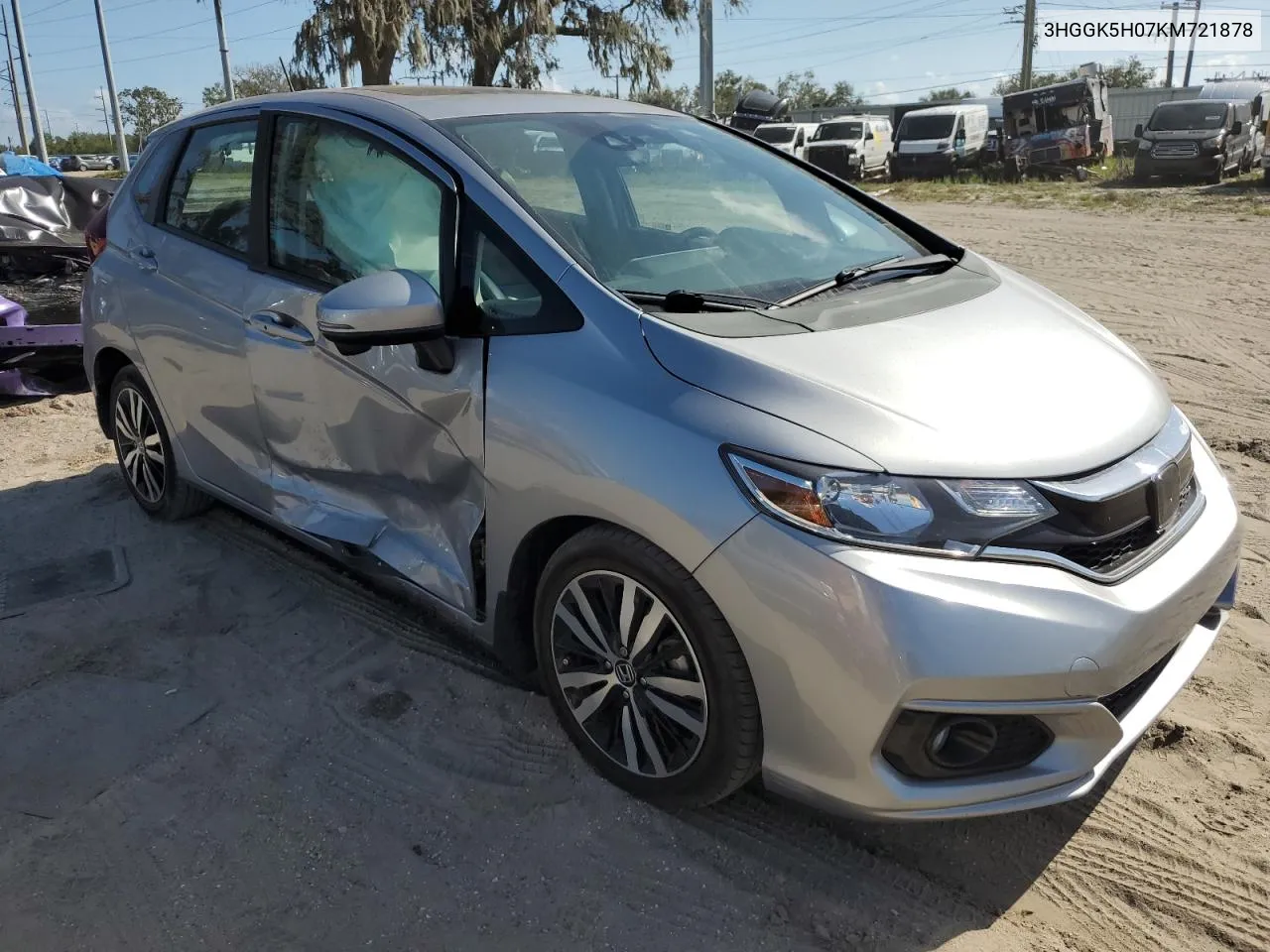 2019 Honda Fit Exl VIN: 3HGGK5H07KM721878 Lot: 80181164