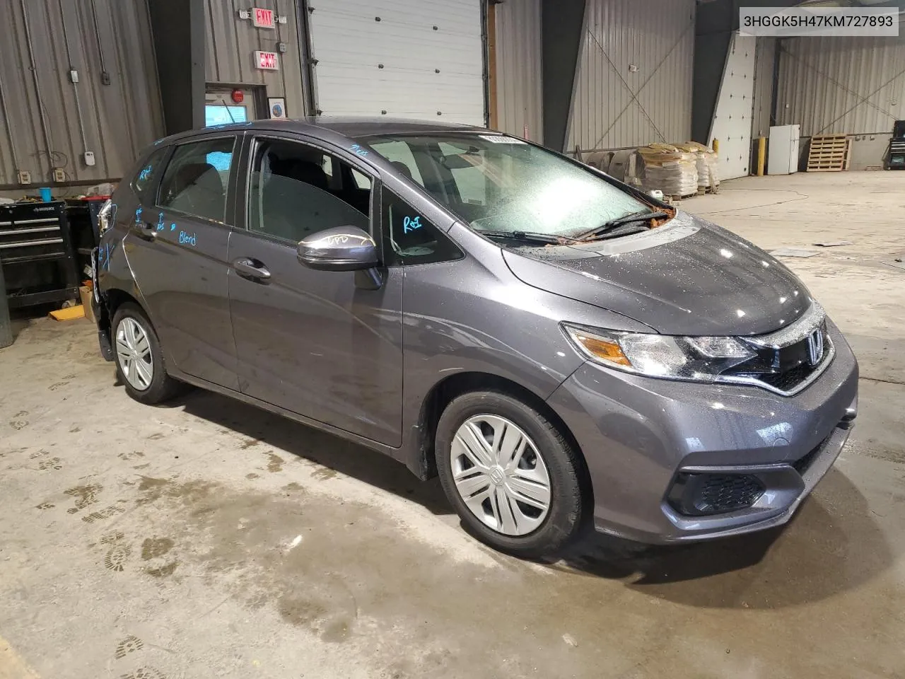 2019 Honda Fit Lx VIN: 3HGGK5H47KM727893 Lot: 80898934