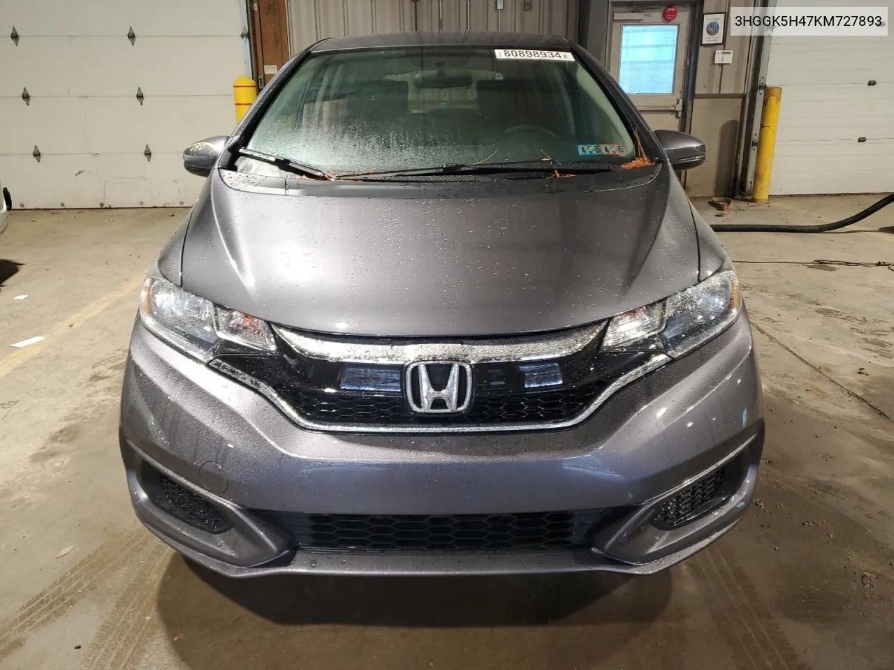 2019 Honda Fit Lx VIN: 3HGGK5H47KM727893 Lot: 80898934