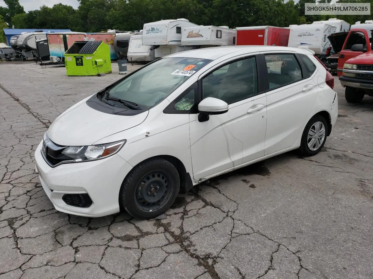 2020 Honda Fit Lx VIN: 3HGGK5H49LM706285 Lot: 60748574