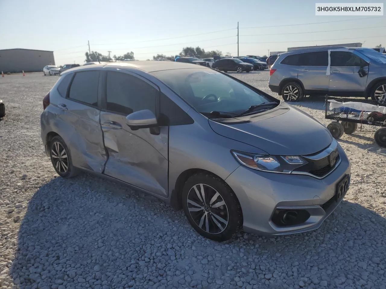 2020 Honda Fit Ex VIN: 3HGGK5H8XLM705732 Lot: 73762334