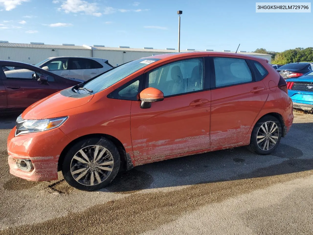 2020 Honda Fit Ex VIN: 3HGGK5H82LM729796 Lot: 73992484