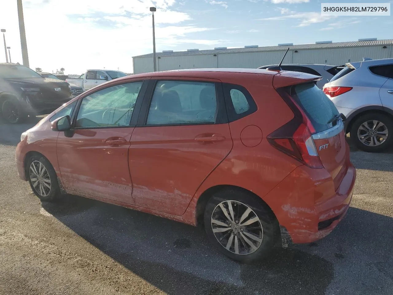 2020 Honda Fit Ex VIN: 3HGGK5H82LM729796 Lot: 73992484