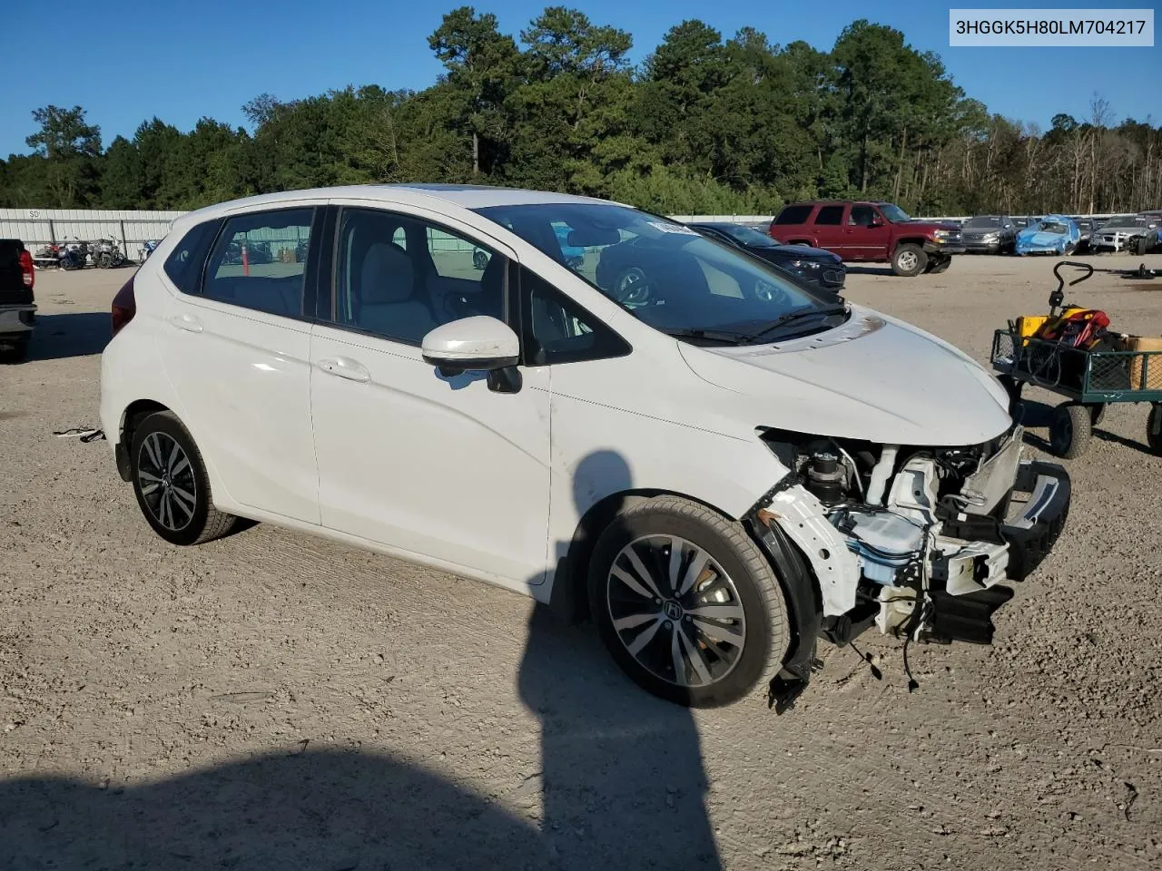 2020 Honda Fit Ex VIN: 3HGGK5H80LM704217 Lot: 74004964