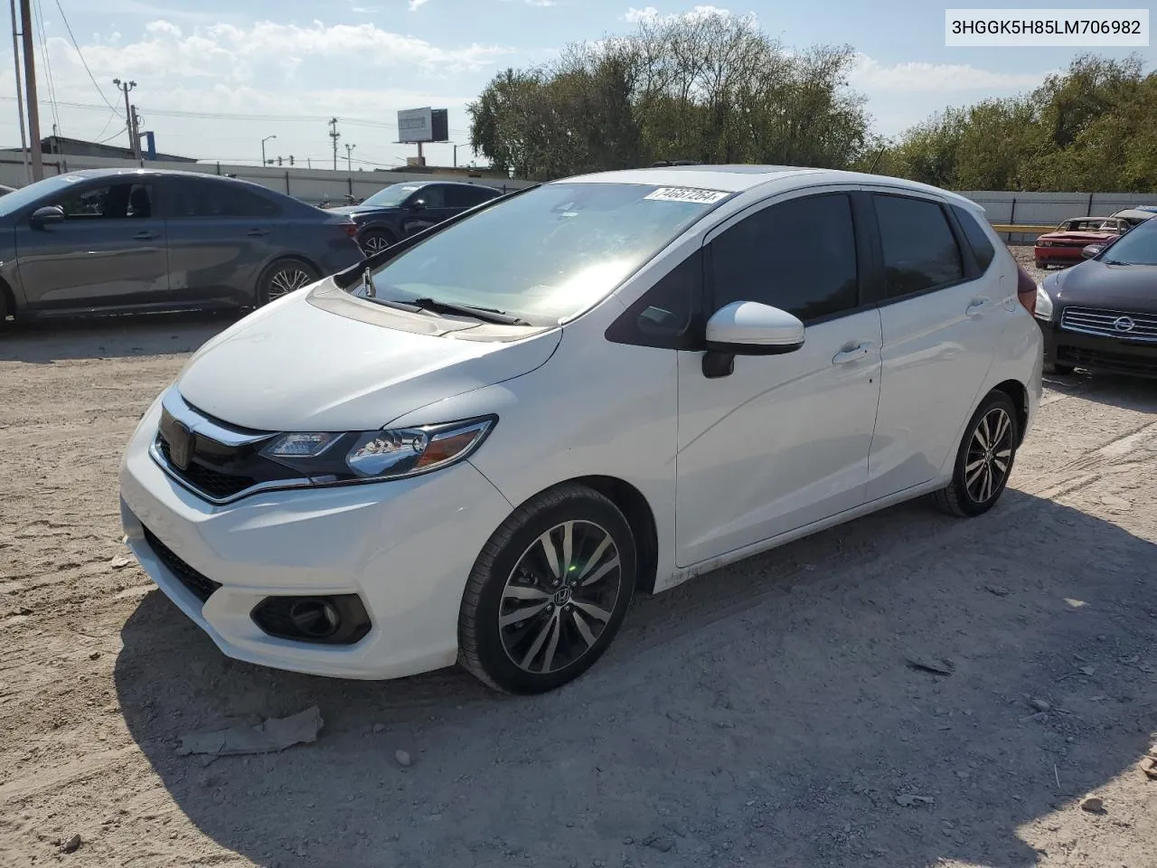 2020 Honda Fit Ex VIN: 3HGGK5H85LM706982 Lot: 74667264