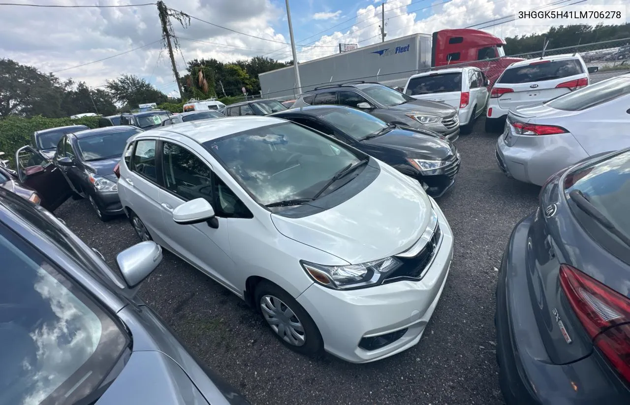 2020 Honda Fit Lx VIN: 3HGGK5H41LM706278 Lot: 74754044