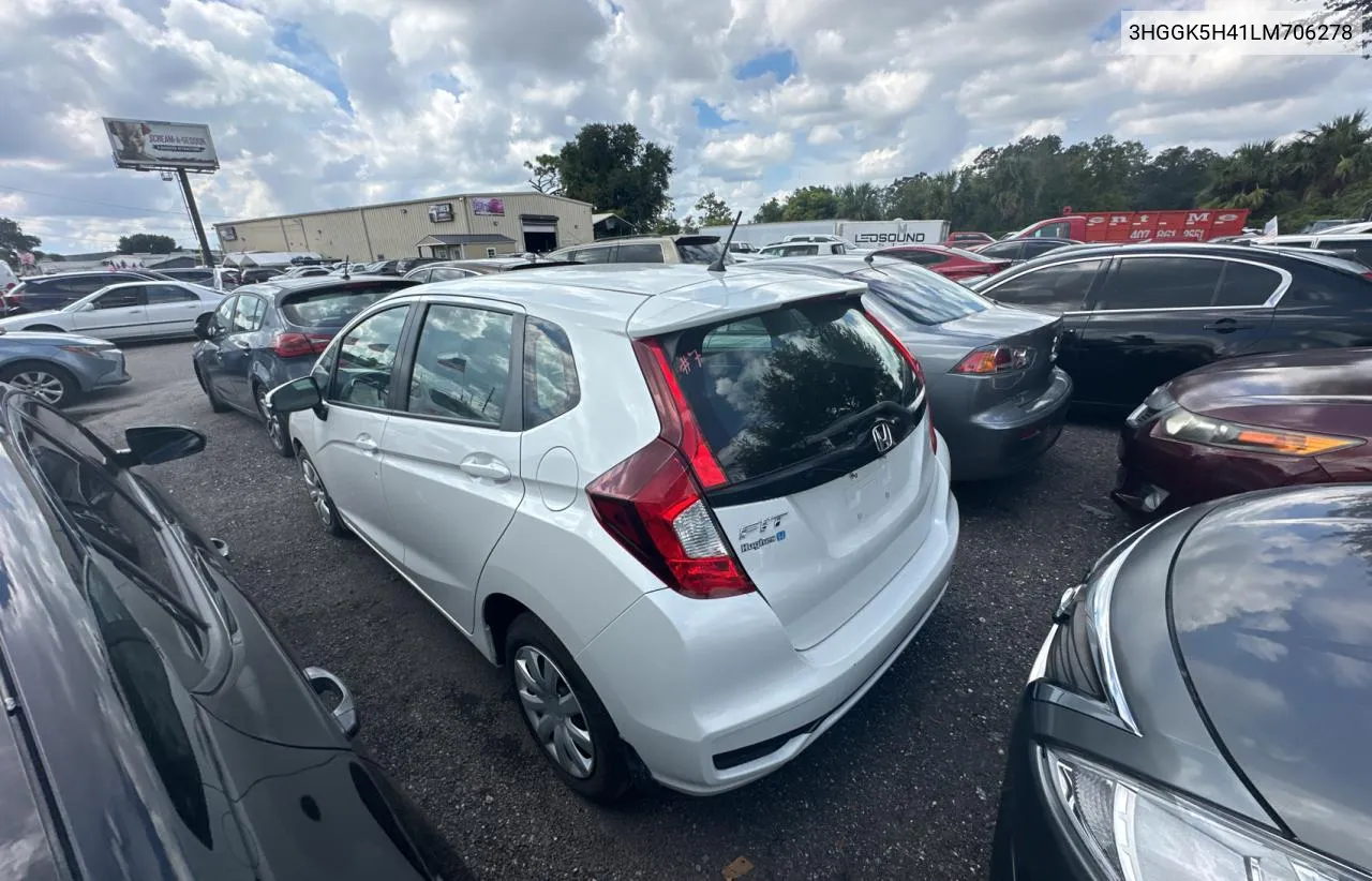 2020 Honda Fit Lx VIN: 3HGGK5H41LM706278 Lot: 74754044