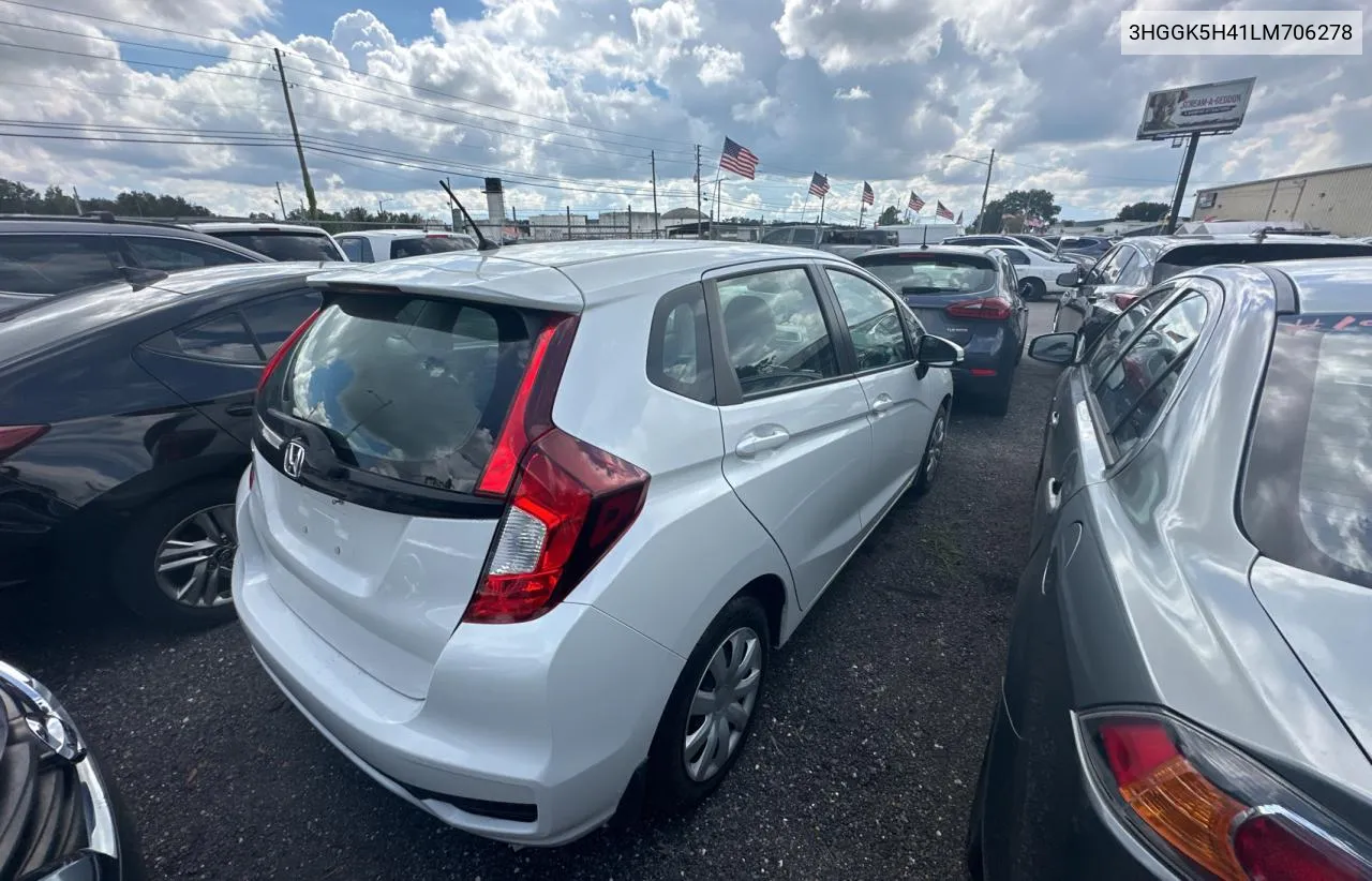 2020 Honda Fit Lx VIN: 3HGGK5H41LM706278 Lot: 74754044