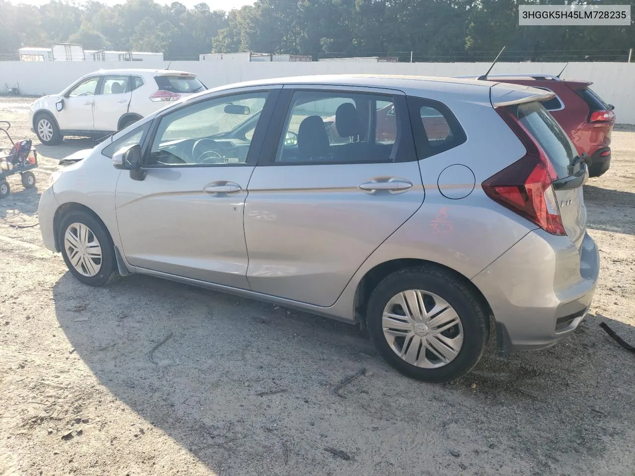 2020 Honda Fit Lx VIN: 3HGGK5H45LM728235 Lot: 74780654