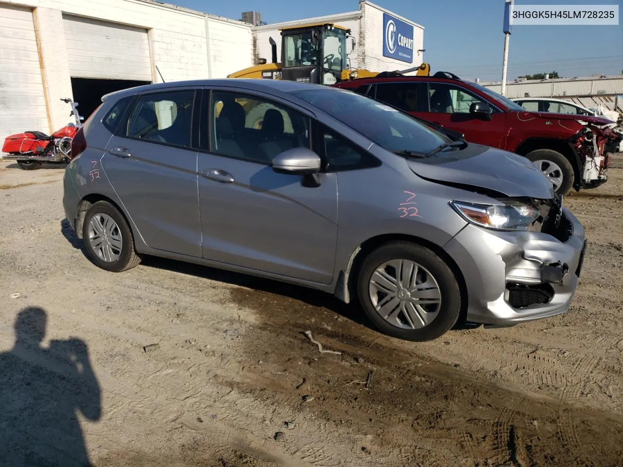 2020 Honda Fit Lx VIN: 3HGGK5H45LM728235 Lot: 74780654