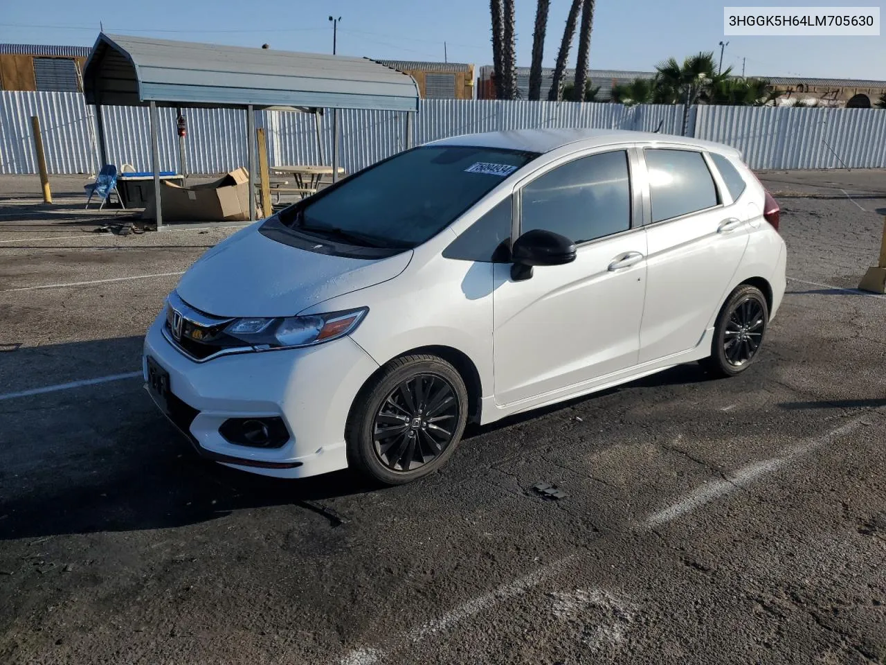 2020 Honda Fit Sport VIN: 3HGGK5H64LM705630 Lot: 75094934