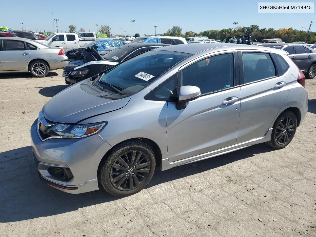 2020 Honda Fit Sport VIN: 3HGGK5H66LM718945 Lot: 75489074