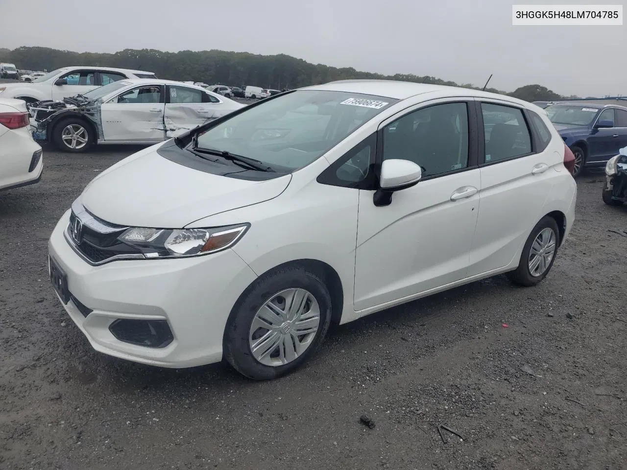 2020 Honda Fit Lx VIN: 3HGGK5H48LM704785 Lot: 75906674