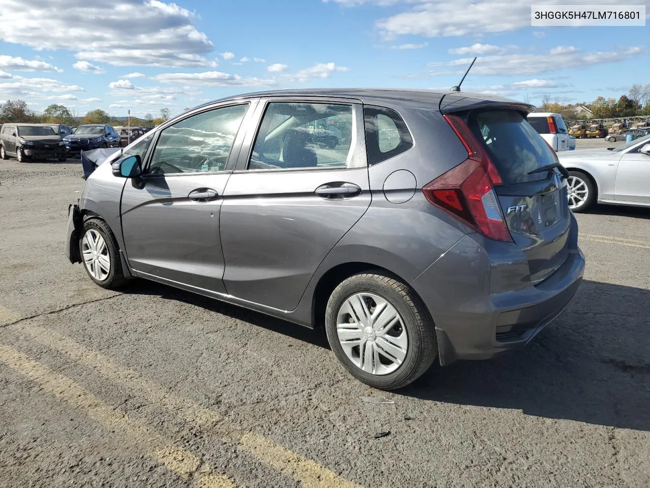 2020 Honda Fit Lx VIN: 3HGGK5H47LM716801 Lot: 76151654