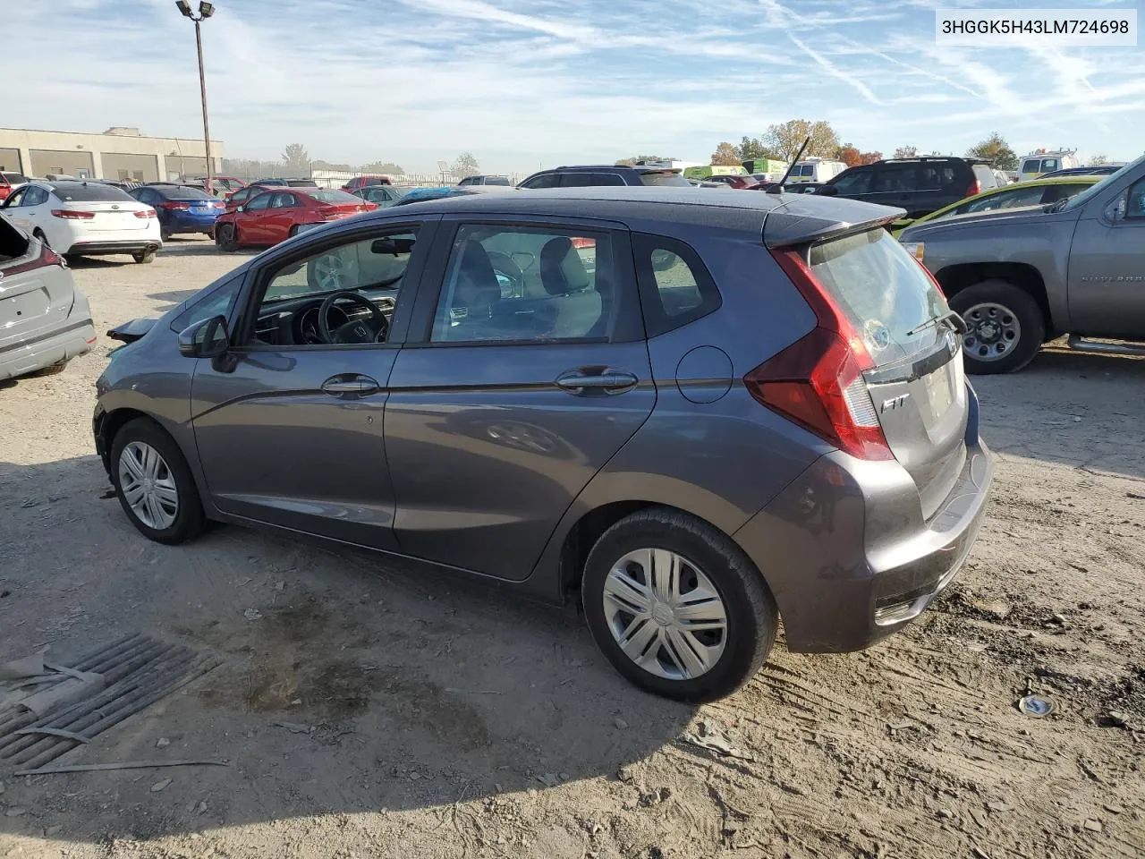 2020 Honda Fit Lx VIN: 3HGGK5H43LM724698 Lot: 76926054