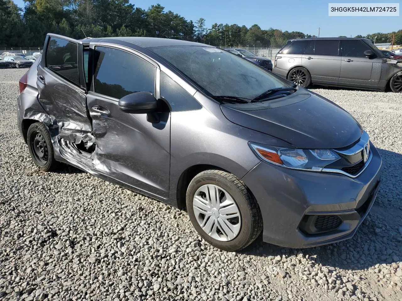 2020 Honda Fit Lx VIN: 3HGGK5H42LM724725 Lot: 77775114