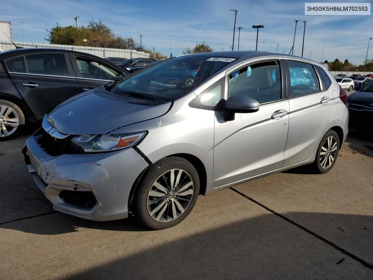 2020 Honda Fit Ex VIN: 3HGGK5H86LM702553 Lot: 79917744