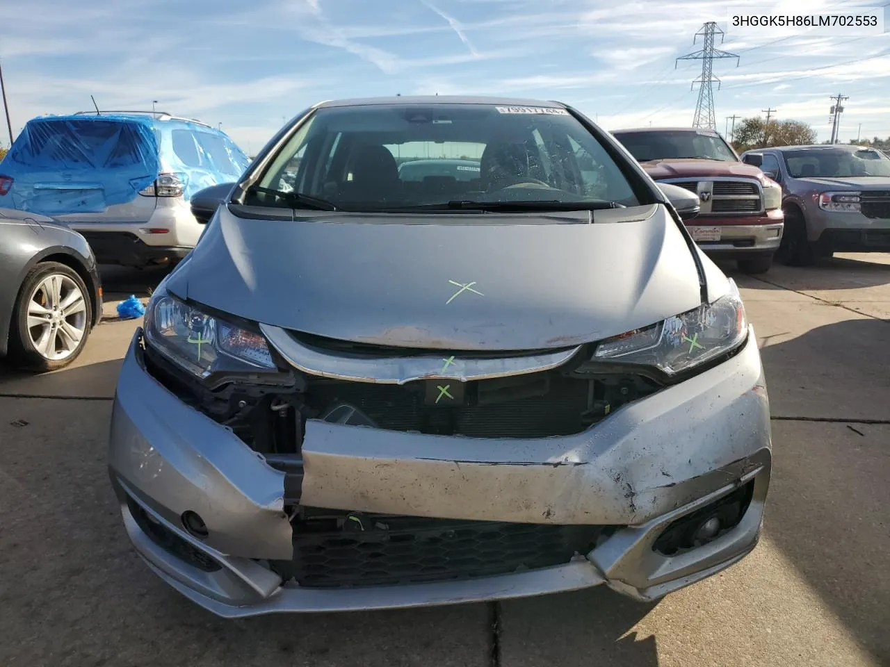 2020 Honda Fit Ex VIN: 3HGGK5H86LM702553 Lot: 79917744