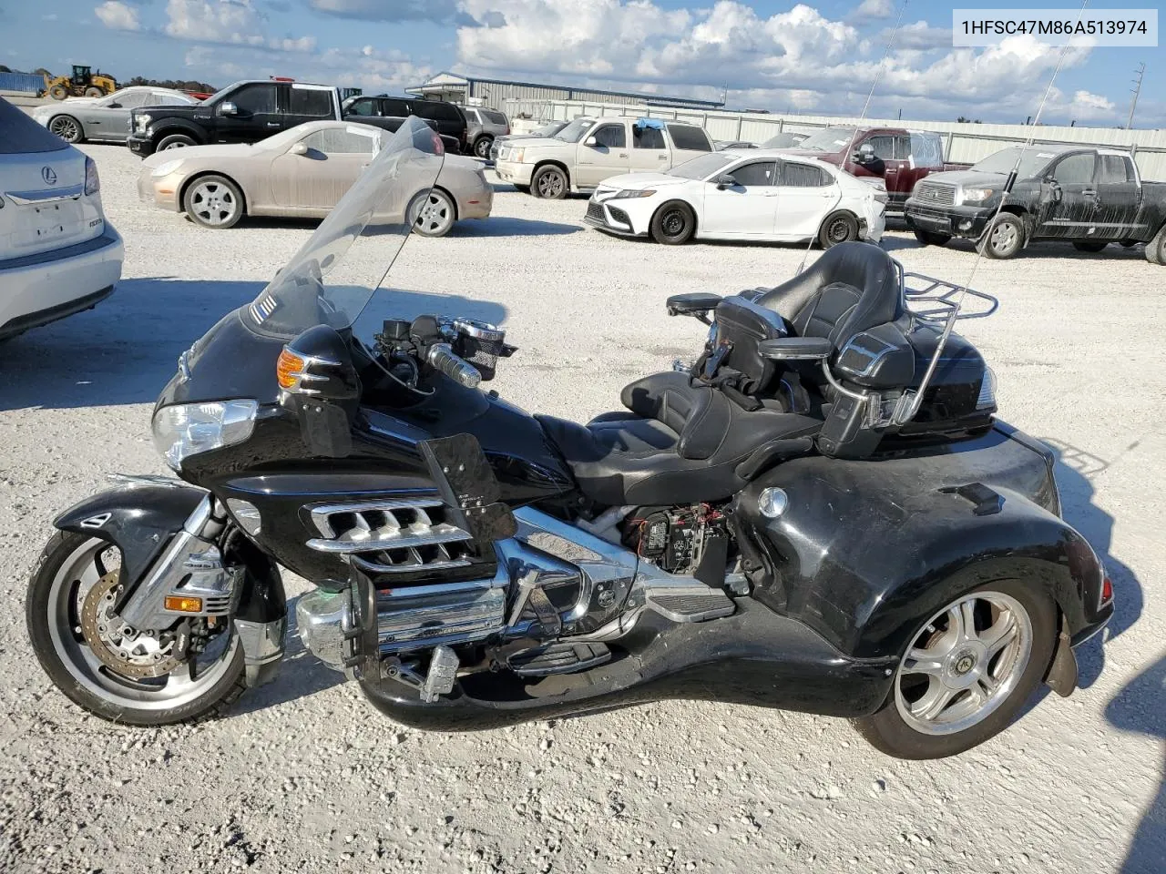 2006 Honda Gl1800 VIN: 1HFSC47M86A513974 Lot: 76967324