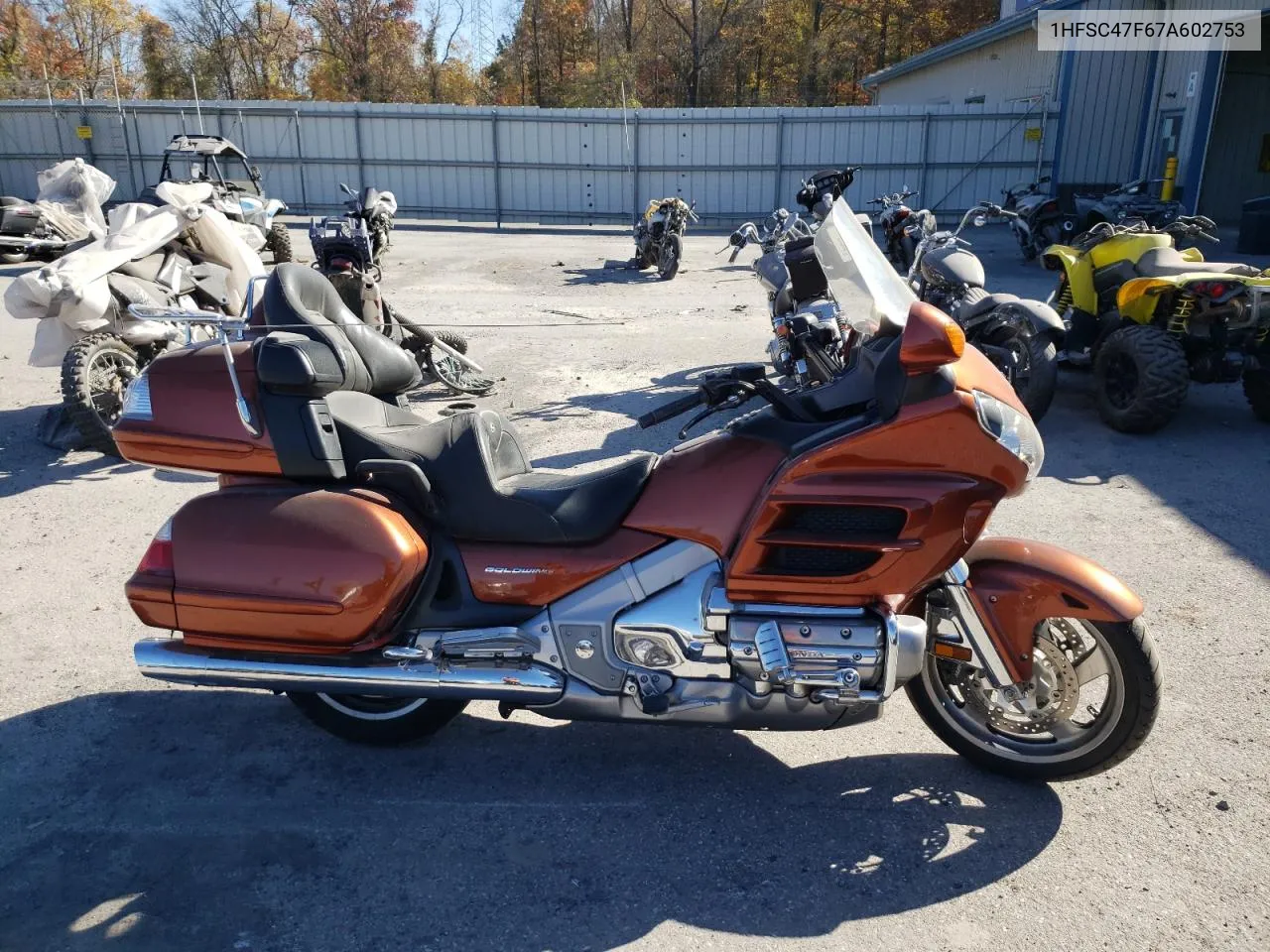 2007 Honda Gl1800 VIN: 1HFSC47F67A602753 Lot: 76877734