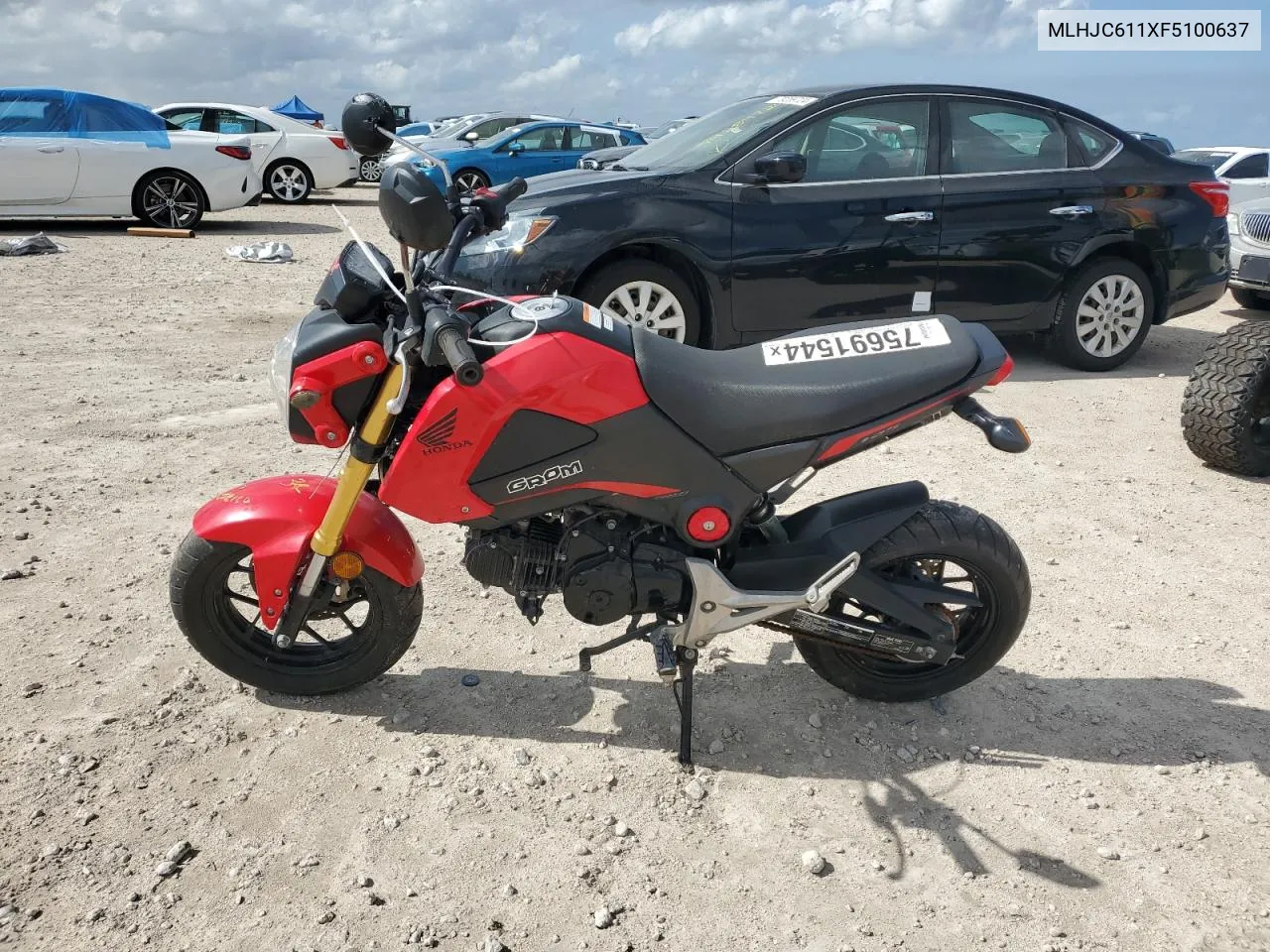 2015 Honda Grom 125 VIN: MLHJC611XF5100637 Lot: 75691544