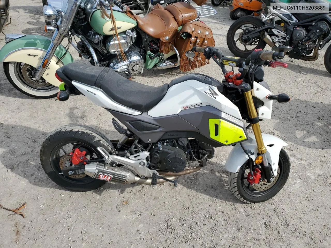 2017 Honda Grom 125 VIN: MLHJC6110H5203889 Lot: 75834784