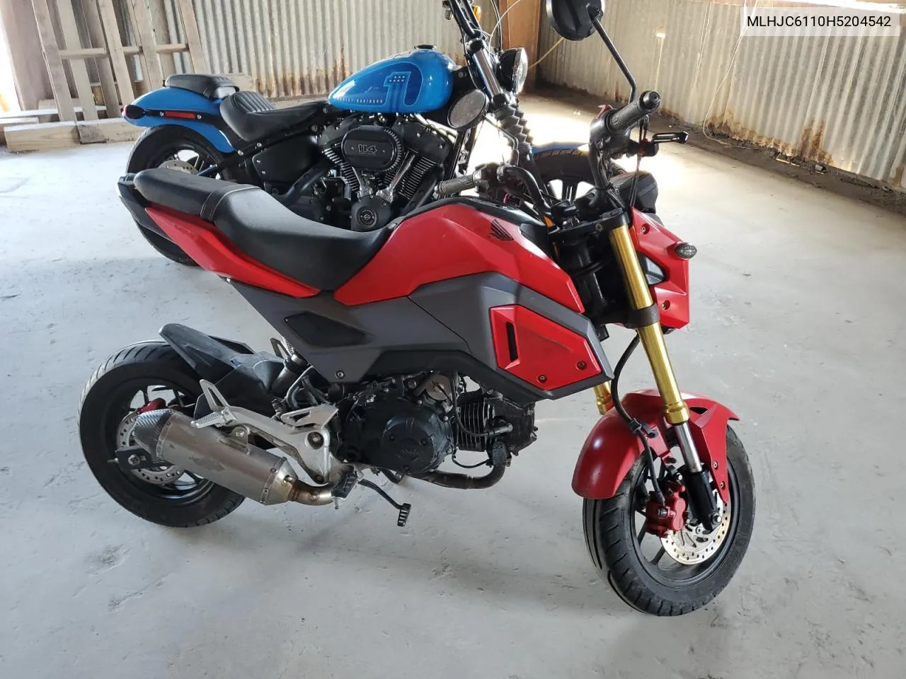 2017 Honda Grom 125 VIN: MLHJC6110H5204542 Lot: 76291784