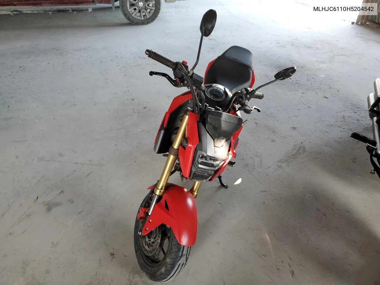 2017 Honda Grom 125 VIN: MLHJC6110H5204542 Lot: 76291784