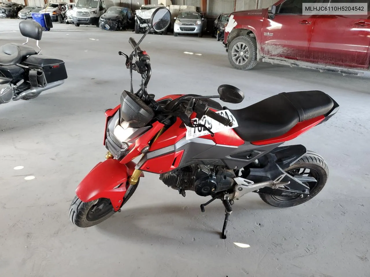 2017 Honda Grom 125 VIN: MLHJC6110H5204542 Lot: 76291784