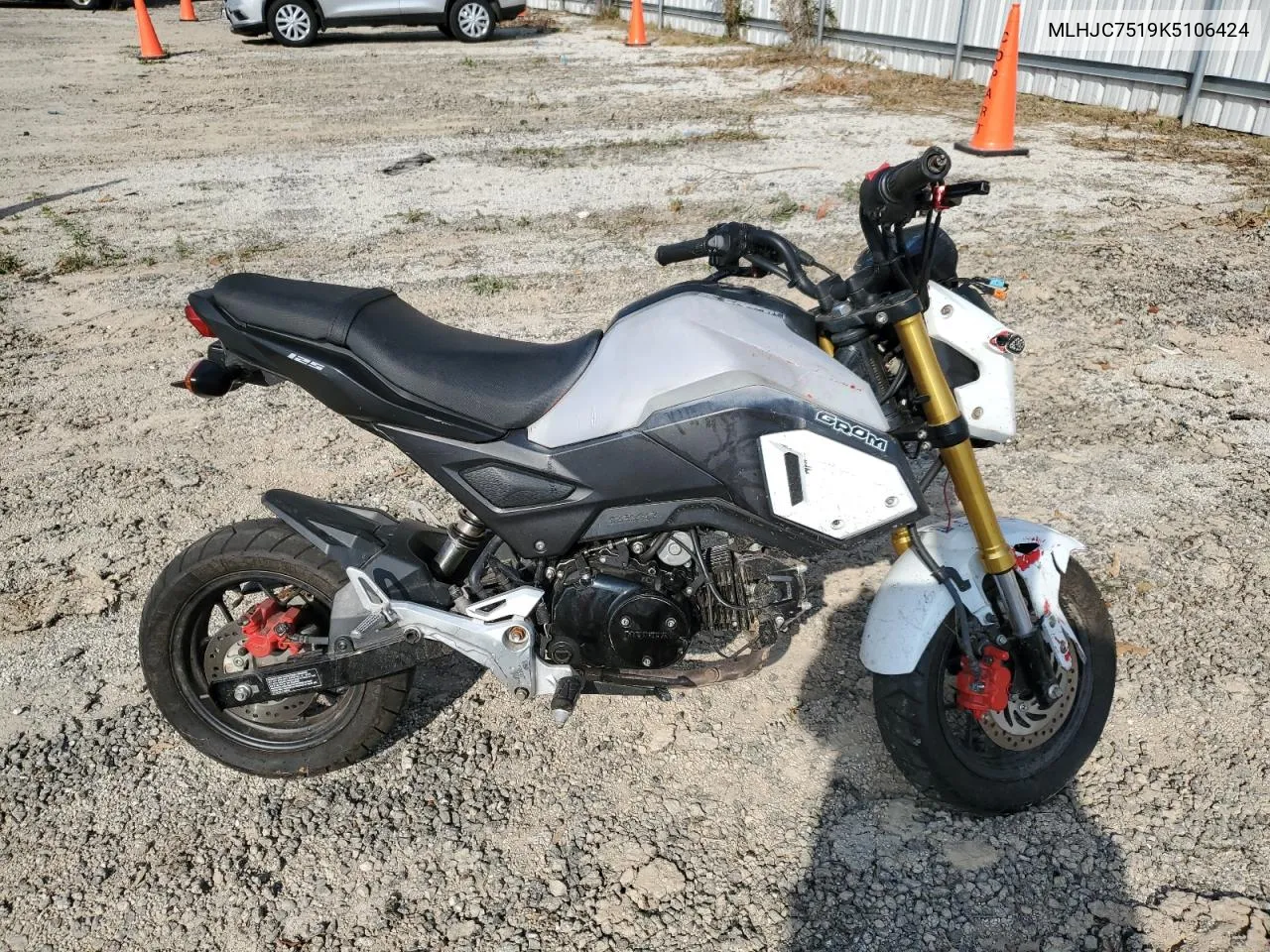 2019 Honda Grom 125 VIN: MLHJC7519K5106424 Lot: 70992614