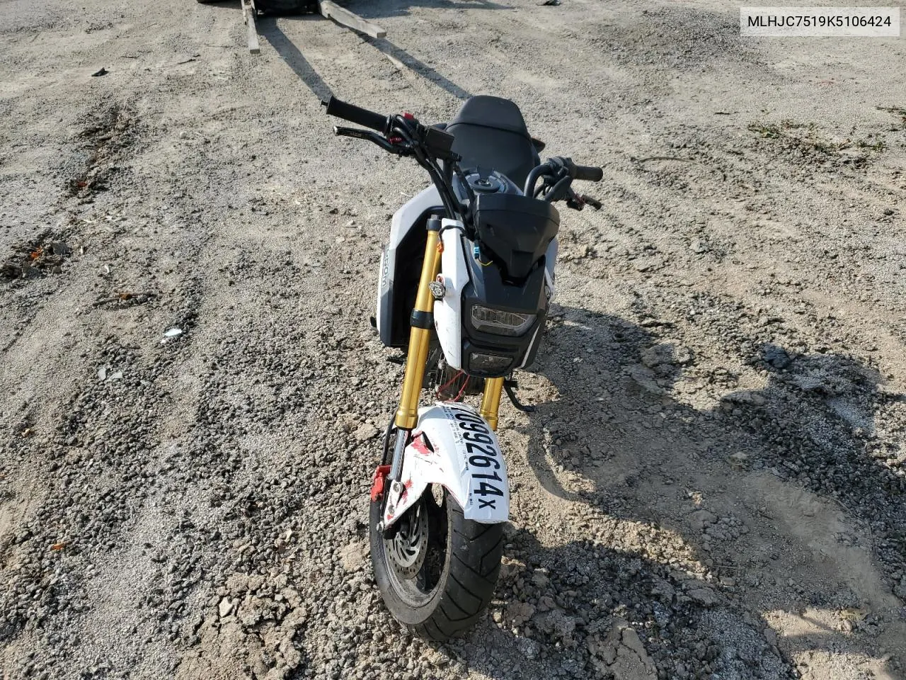 2019 Honda Grom 125 VIN: MLHJC7519K5106424 Lot: 70992614