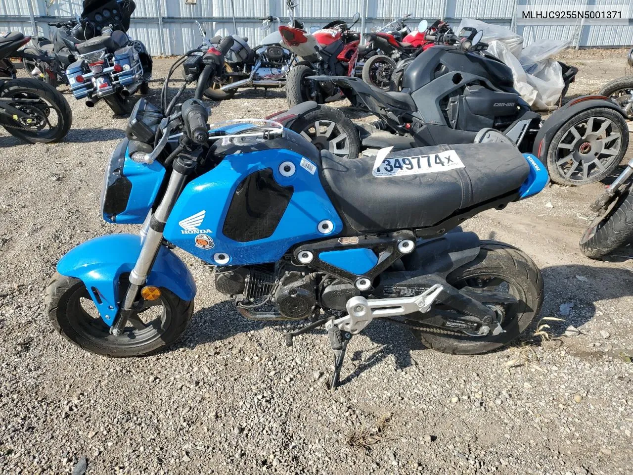 2022 Honda Grom A VIN: MLHJC9255N5001371 Lot: 77349774