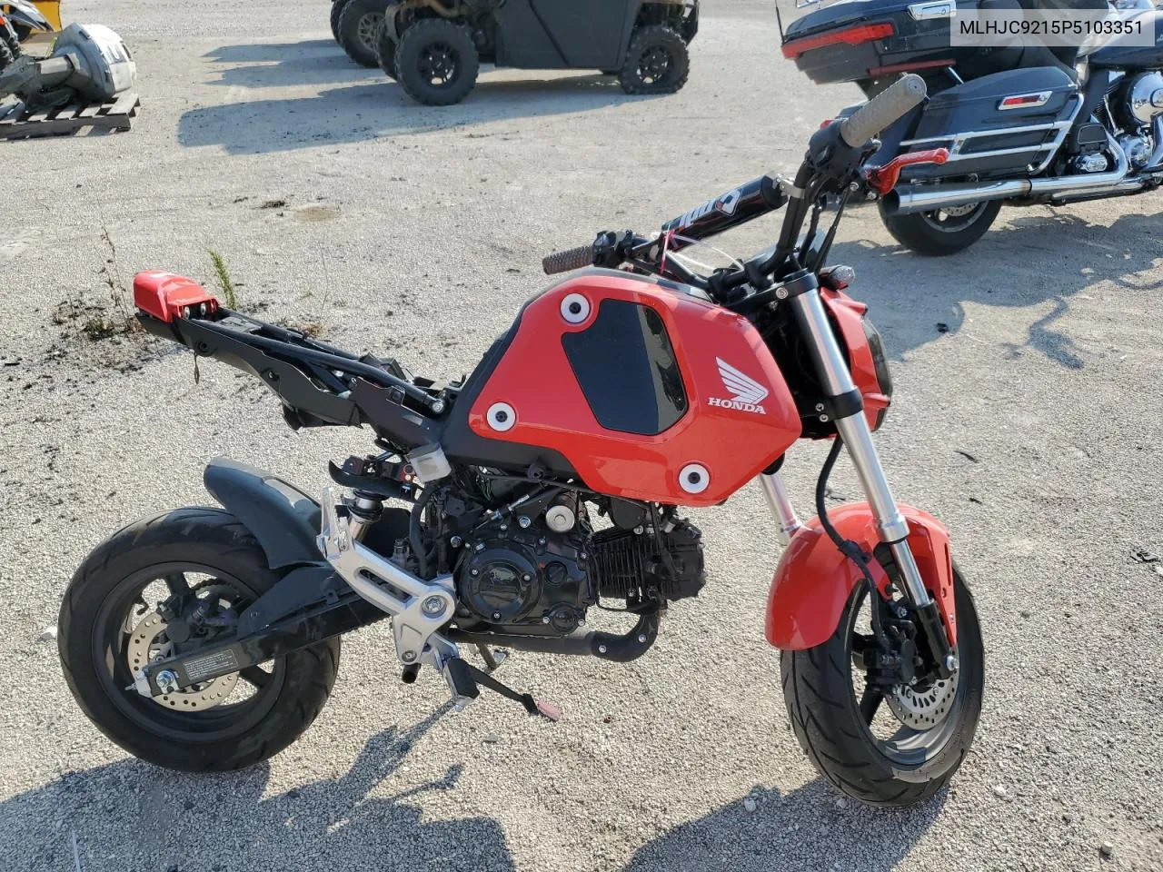 2023 Honda Grom 125 VIN: MLHJC9215P5103351 Lot: 71071134