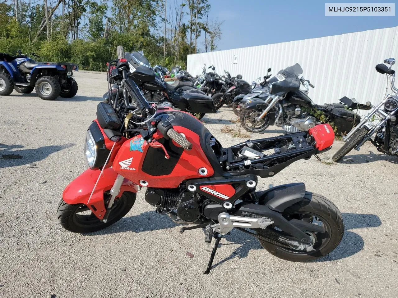 2023 Honda Grom 125 VIN: MLHJC9215P5103351 Lot: 71071134