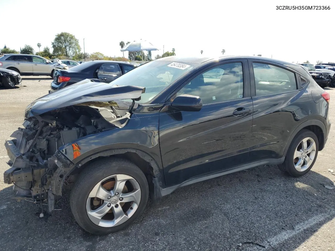 2016 Honda Hr-V Lx VIN: 3CZRU5H35GM723366 Lot: 45470384