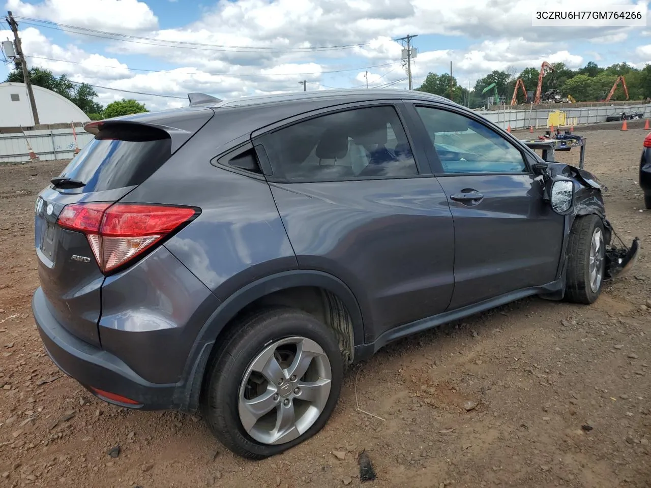 2016 Honda Hr-V Exl VIN: 3CZRU6H77GM764266 Lot: 57695044