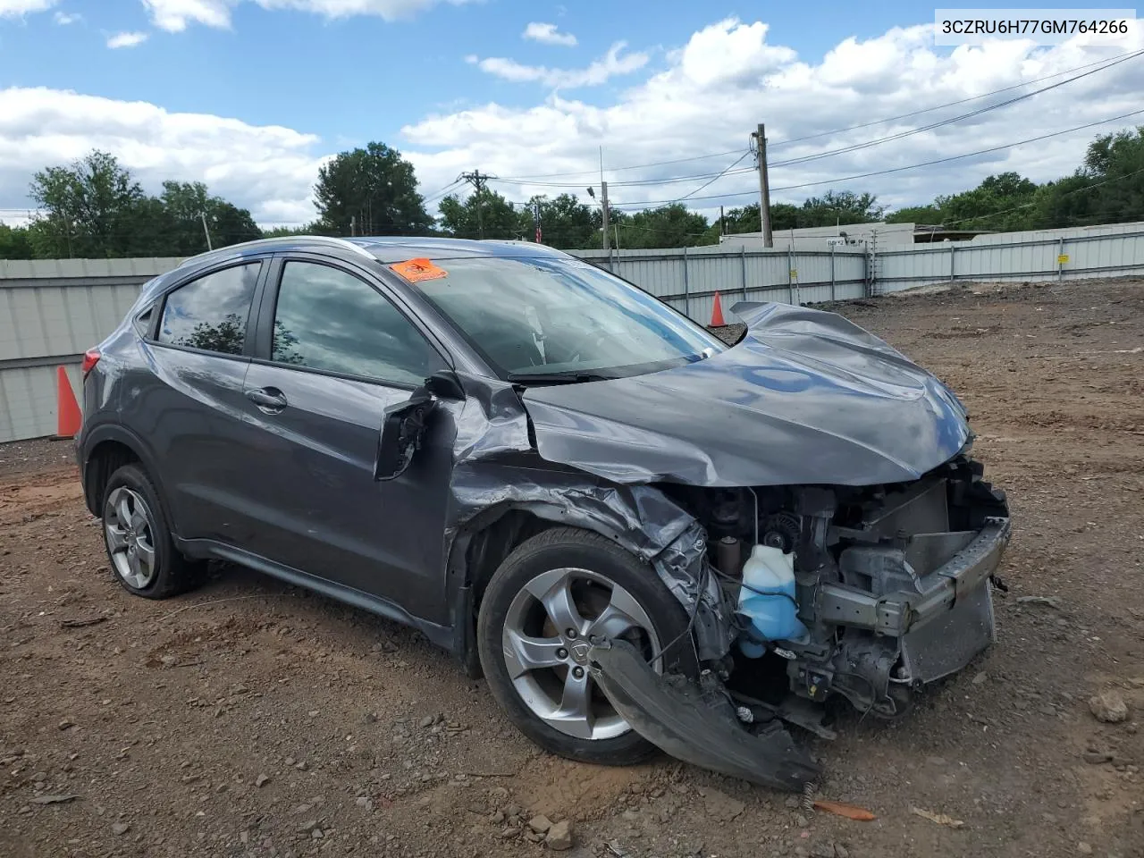 2016 Honda Hr-V Exl VIN: 3CZRU6H77GM764266 Lot: 57695044