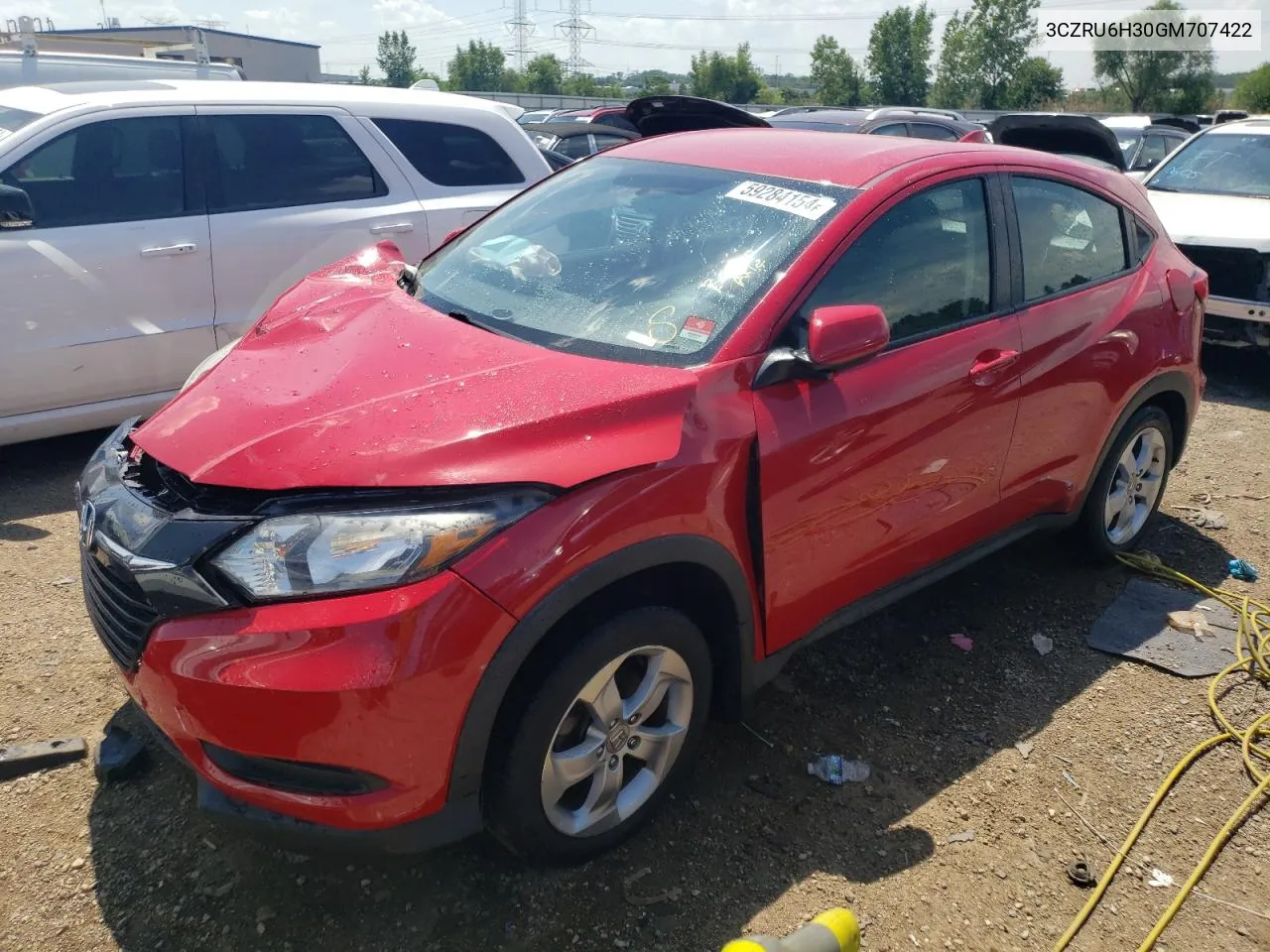 2016 Honda Hr-V Lx VIN: 3CZRU6H30GM707422 Lot: 59284154