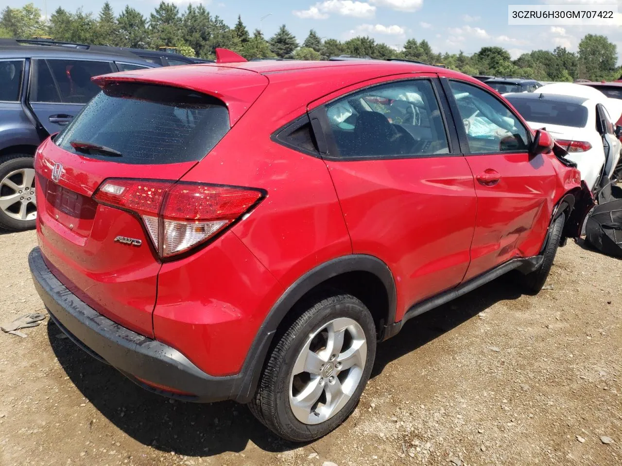 2016 Honda Hr-V Lx VIN: 3CZRU6H30GM707422 Lot: 59284154