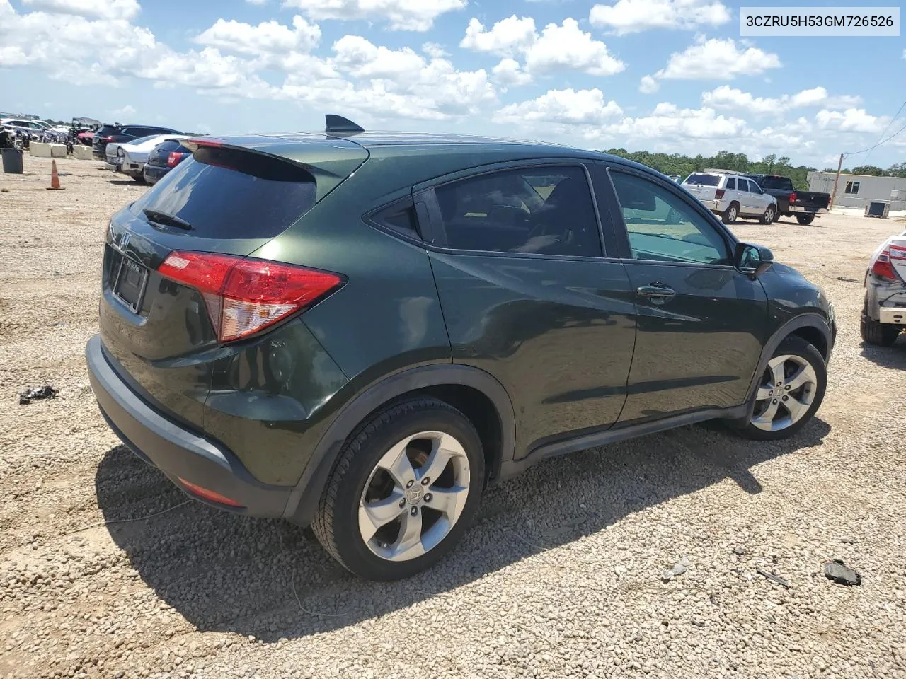 3CZRU5H53GM726526 2016 Honda Hr-V Ex