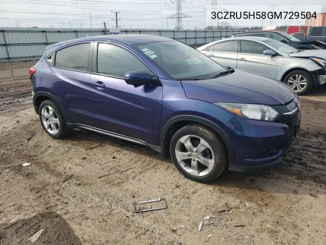 3CZRU5H58GM729504 2016 Honda Hr-V Ex