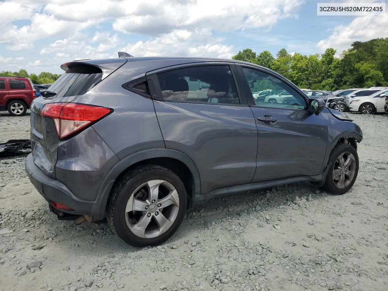 2016 Honda Hr-V Ex VIN: 3CZRU5H52GM722435 Lot: 62794674