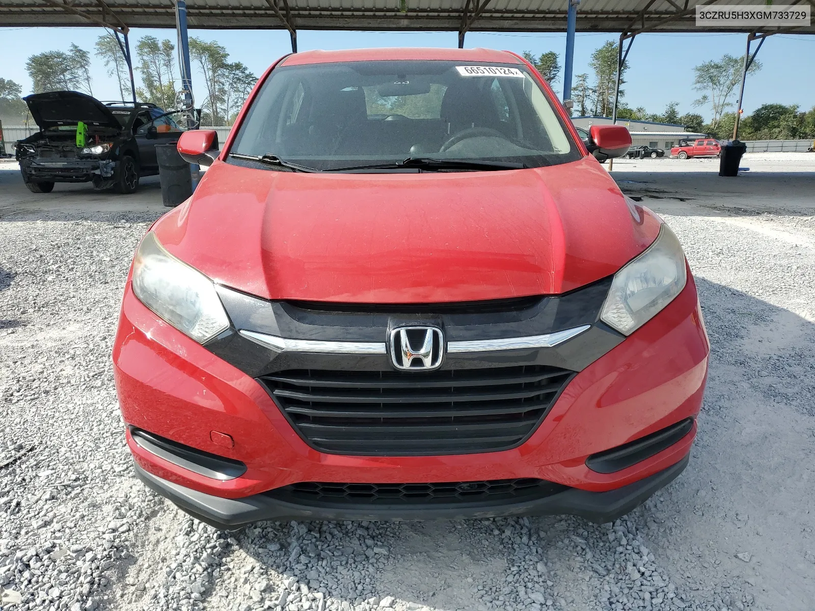 2016 Honda Hr-V Lx VIN: 3CZRU5H3XGM733729 Lot: 66510124