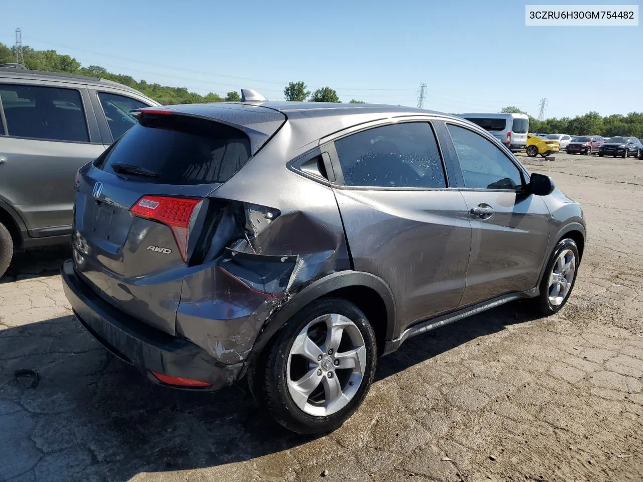 2016 Honda Hr-V Lx VIN: 3CZRU6H30GM754482 Lot: 66588064