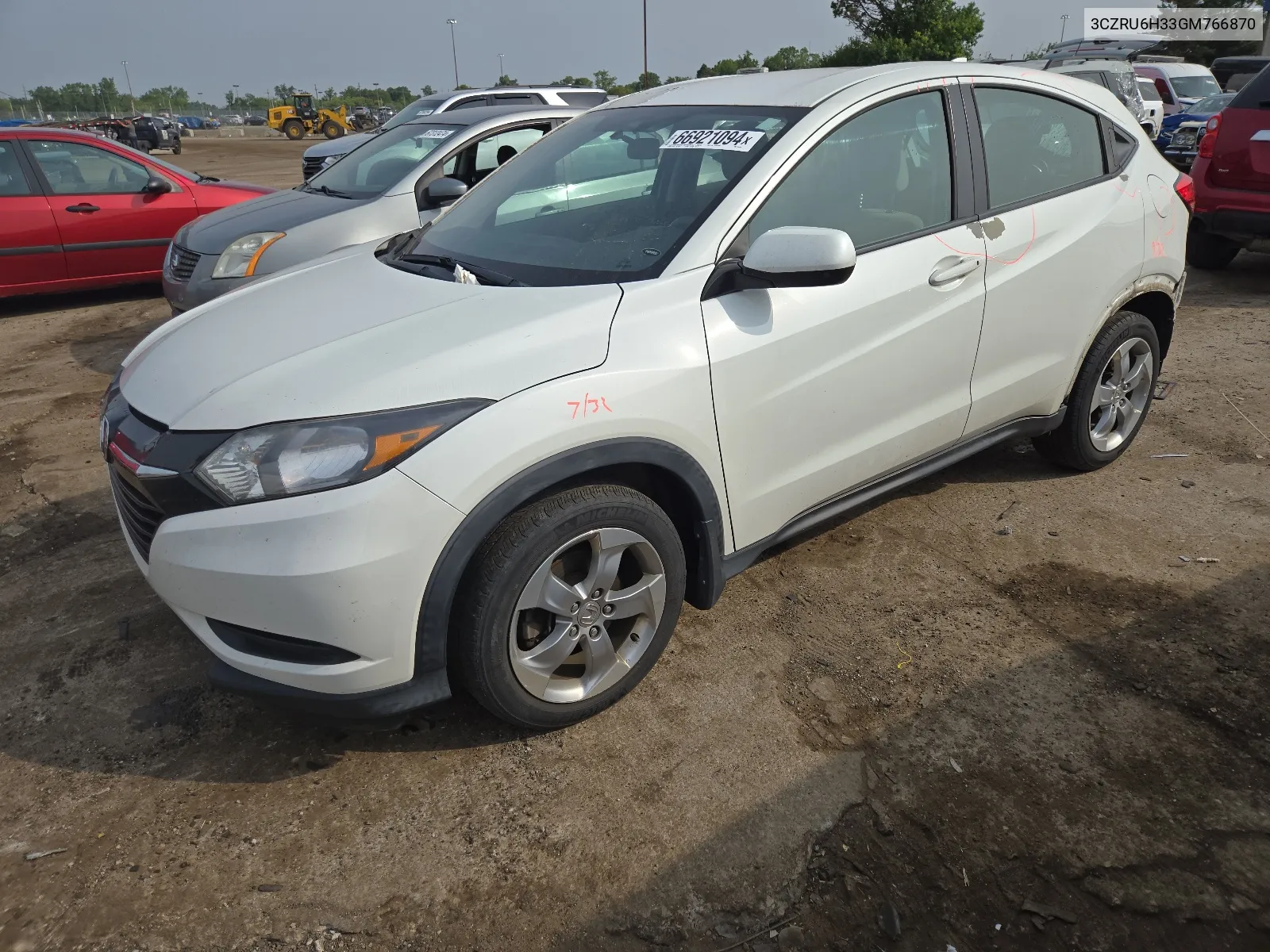 3CZRU6H33GM766870 2016 Honda Hr-V Lx