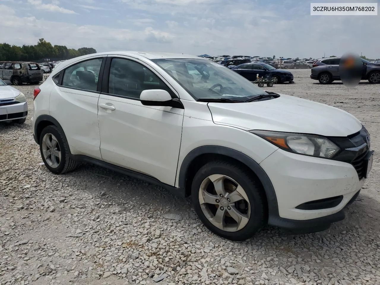 2016 Honda Hr-V Lx VIN: 3CZRU6H35GM768202 Lot: 68473994