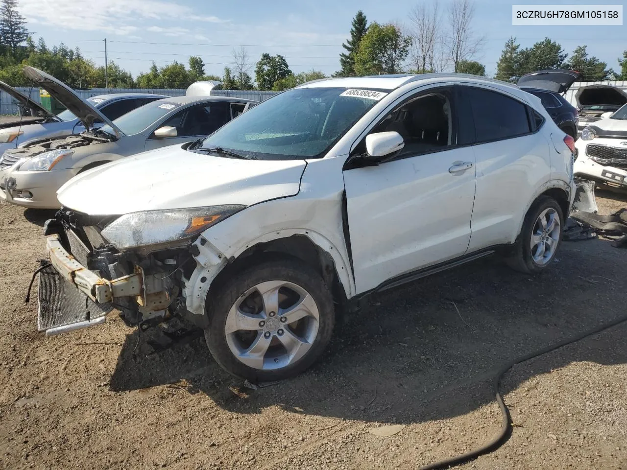 2016 Honda Hr-V Exl VIN: 3CZRU6H78GM105158 Lot: 68538834