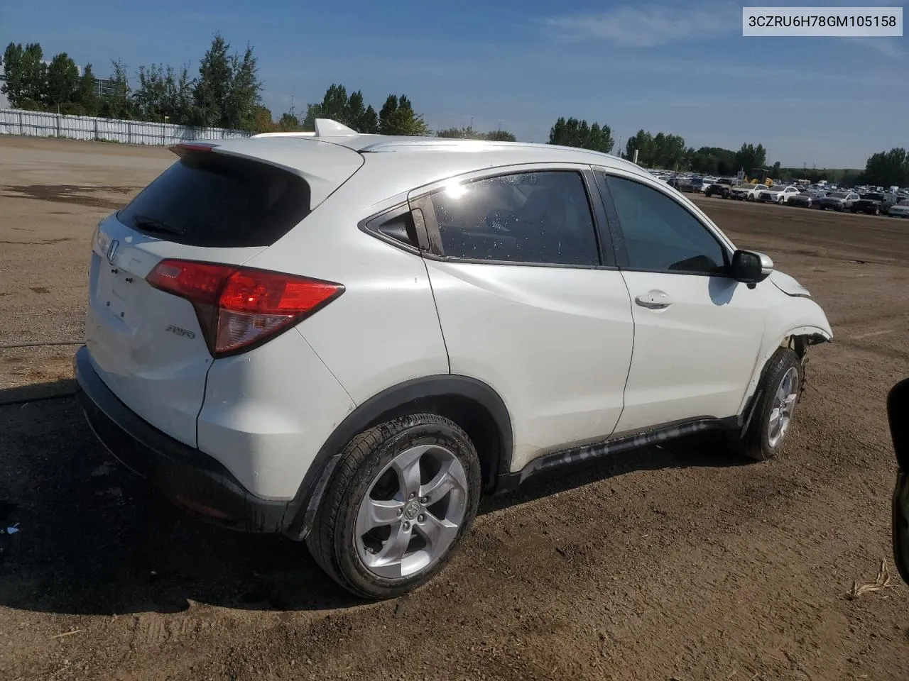 2016 Honda Hr-V Exl VIN: 3CZRU6H78GM105158 Lot: 68538834