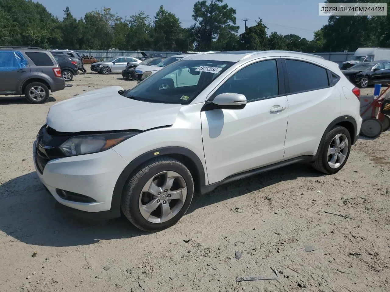 2016 Honda Hr-V Exl VIN: 3CZRU5H74GM744423 Lot: 69122034