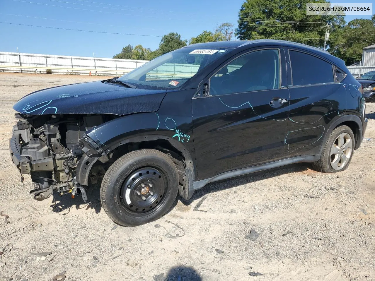 2016 Honda Hr-V Exl VIN: 3CZRU6H73GM708664 Lot: 69685164